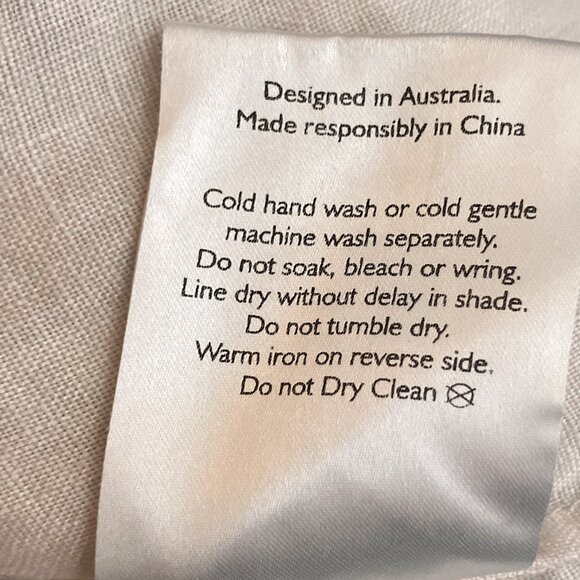 EPHEMERA US‎ 6 UK 10 Blush Ruffle Scalloped Hem Linen Embroidered Bow Tie Top - Picture 6 of 6